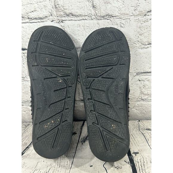 Hush Puppies Shoes Boys Size 2M Leather Big Kid Lazy Genius Loafer Slip-On Black - Picture 6 of 8